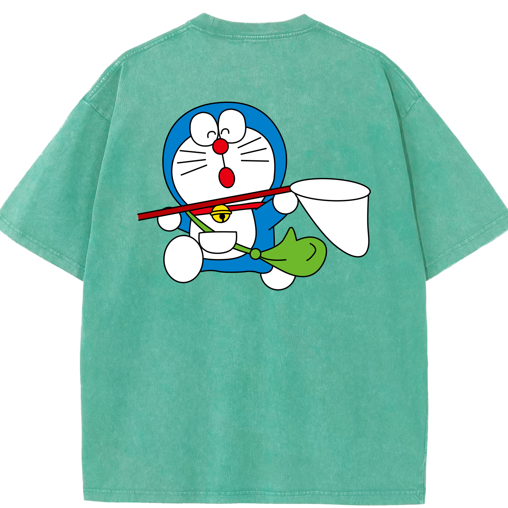 （画像用） ドラえもん Doraemon 綿100% ヴィンテージ風 半袖Tシャツ（背面プリント）